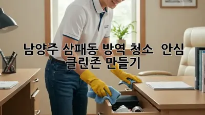 남양주 삼패동 방역 청소 🚨 안심 클린존 만들기 🏡